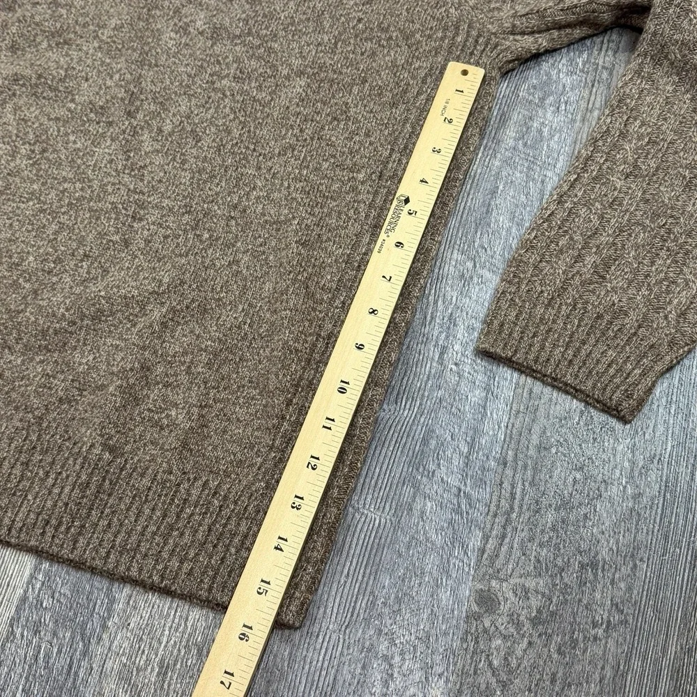 Jos A Bank 1905 Men's XL‎ Brown Wool Blend Henley Sweater Mock Neck Cable Knit